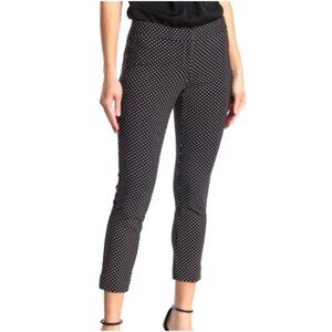Amanda + Chelsea Black White Geometric Print Ankle Pants Slim Fit Women’s Size 4